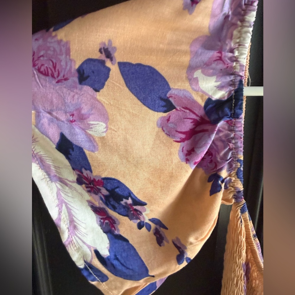 Pink Lily peach floral off-the-shoulder maxi dress Size Medium - Picture 7 of 14